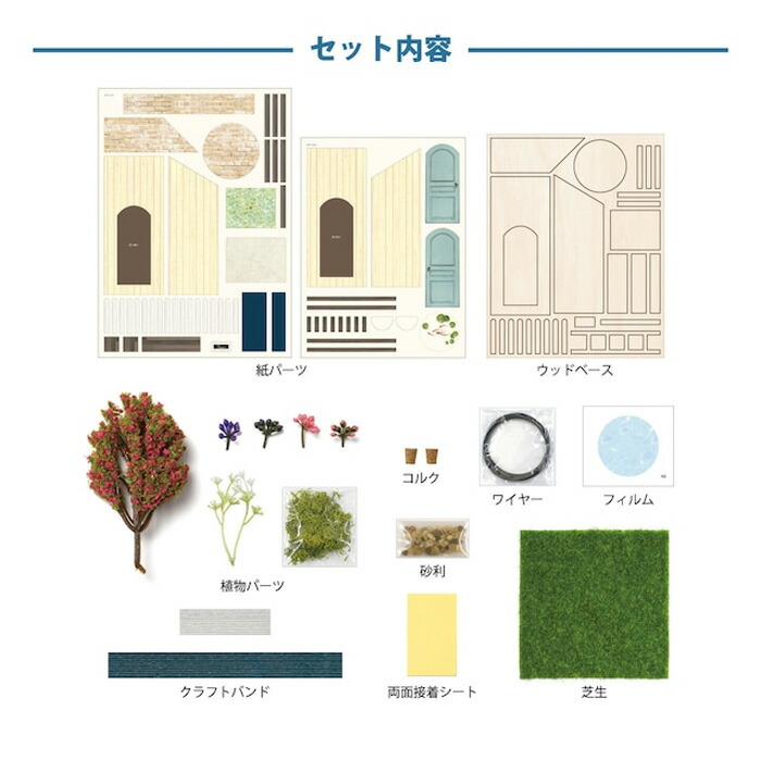 ミニチュアキット ホームデコミニチュアセット 池のあるお家 ntr-102