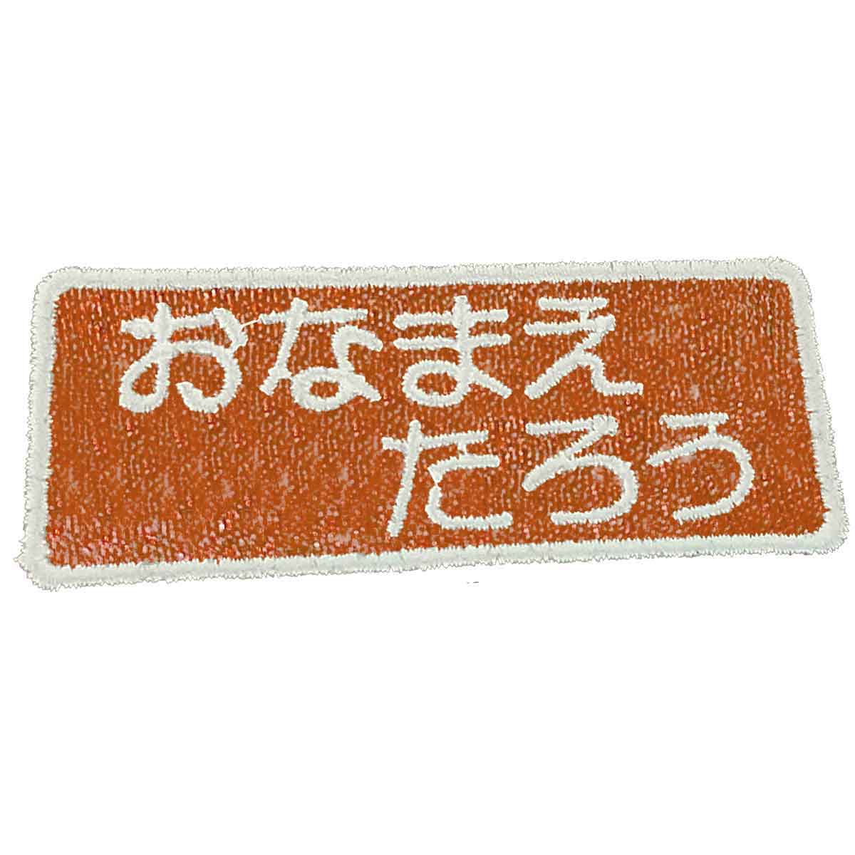 お名前刺しゅうワッペン アイロン熱着 5枚セット 名入れ 刺繍