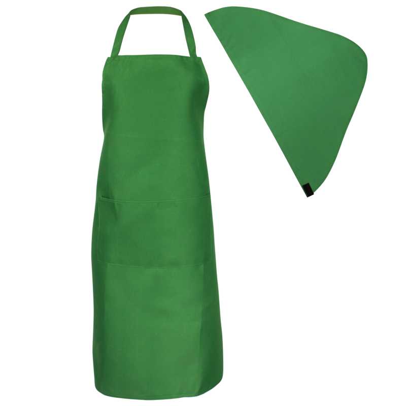 メール便 送料無料 エプロン 三角巾 2点セット 大人 レディース メンズ