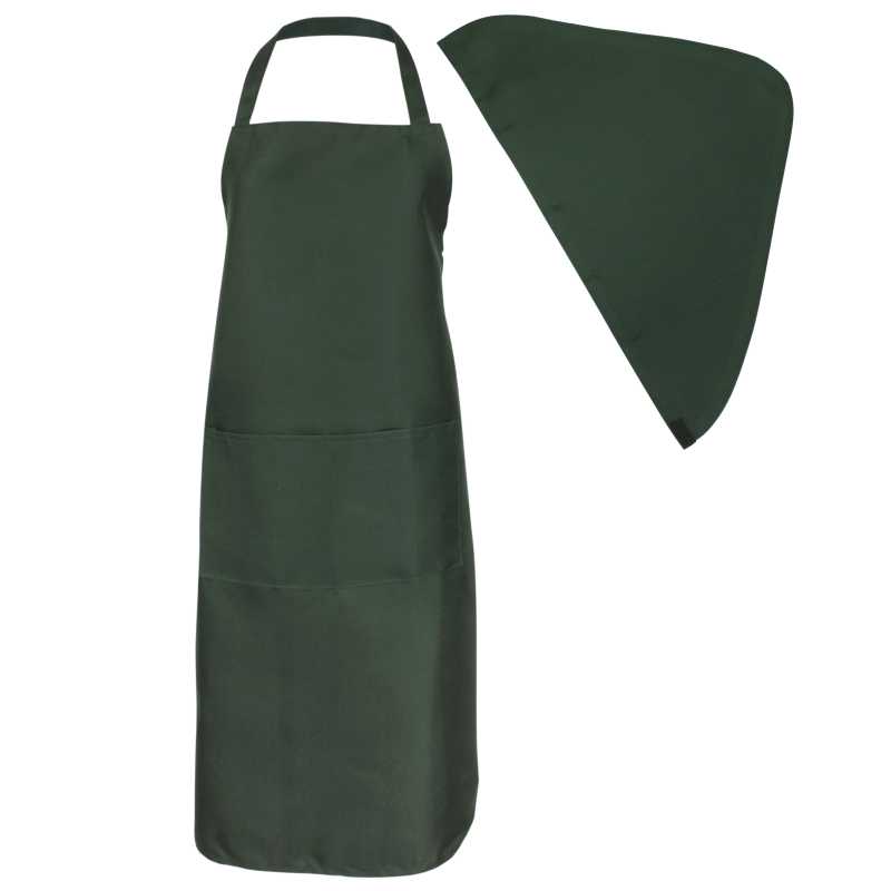 メール便 送料無料 エプロン 三角巾 2点セット 大人 レディース メンズ