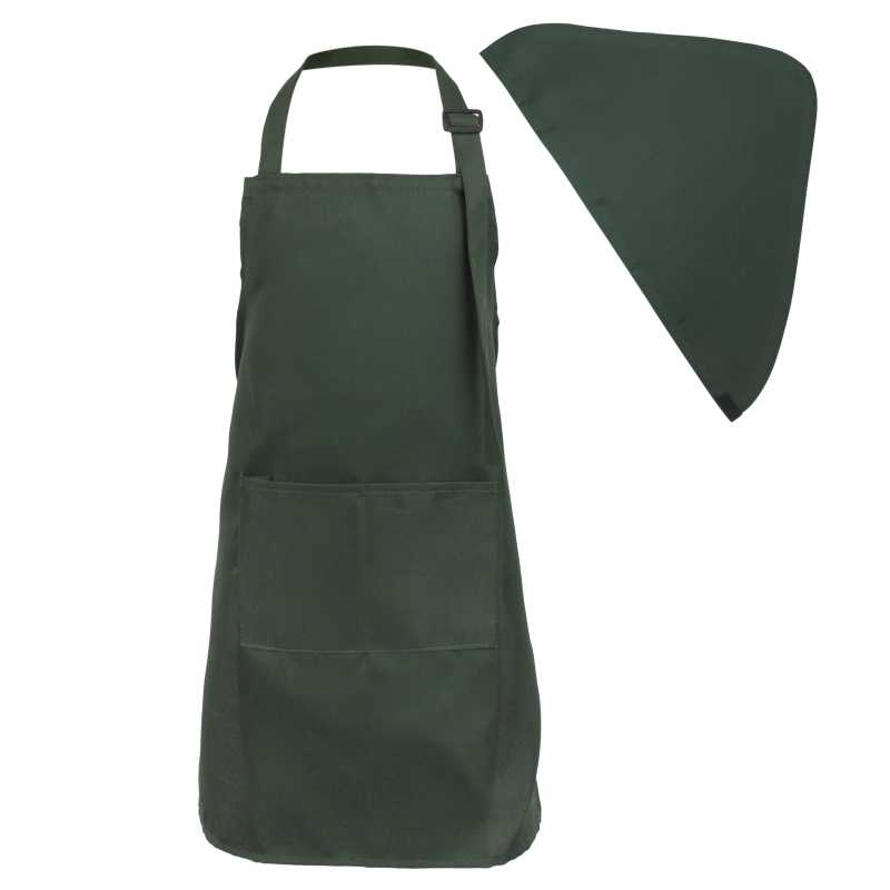 エプロン／三角巾☆ (生地第２) メール便 送料無料 エプロン 三角巾 2点セット 名入れ お名前 刺しゅう