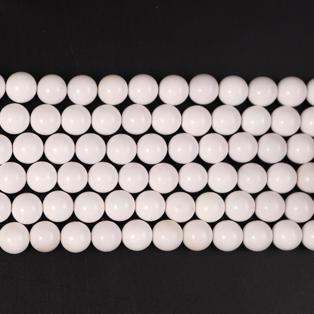 ホワイトオニキス 8mm 丸玉 ビーズ 連売り 約38cm 白メノウ 瑪瑙