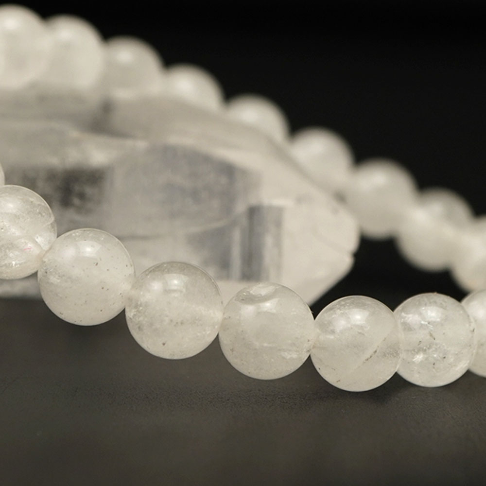 ヒマラヤ水晶 8mm 丸玉 ブレスレット アクセサリー 内周 約16cm