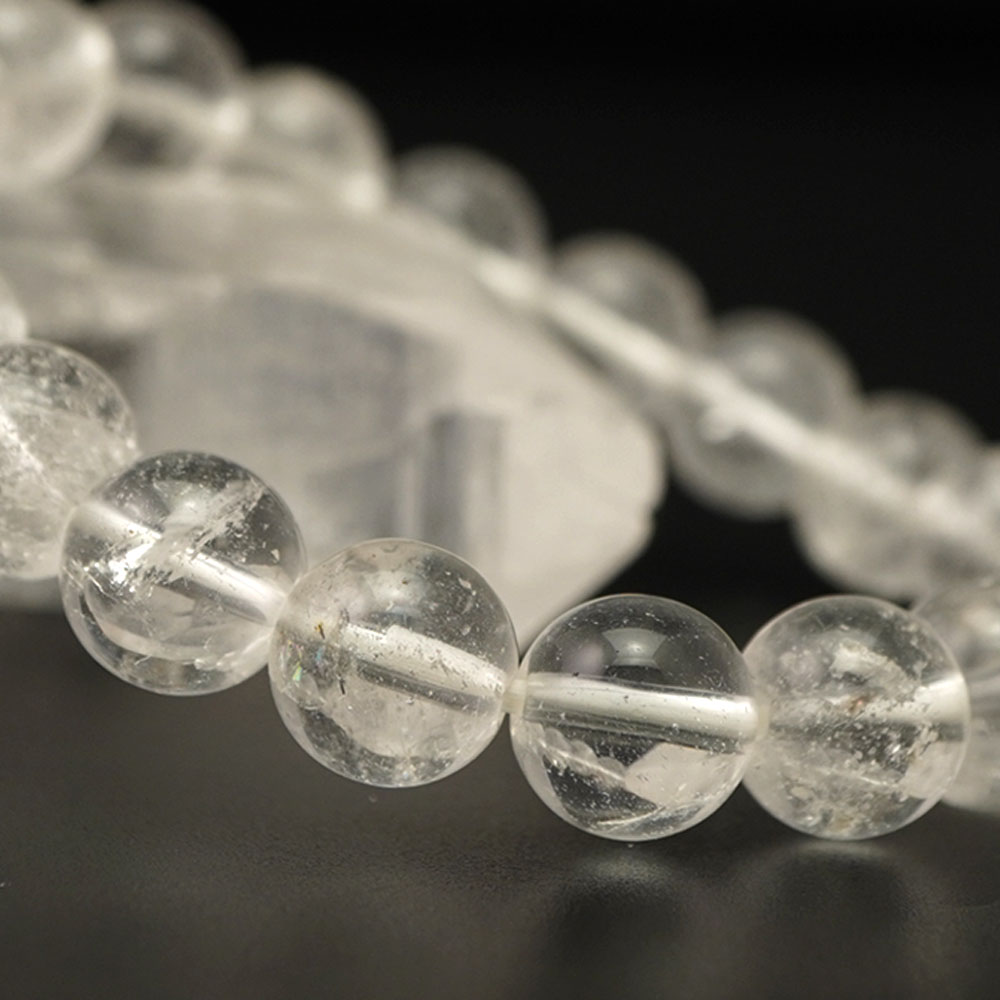 ヒマラヤ水晶 10mm 丸玉 ブレスレット アクセサリー 内周 約16cm