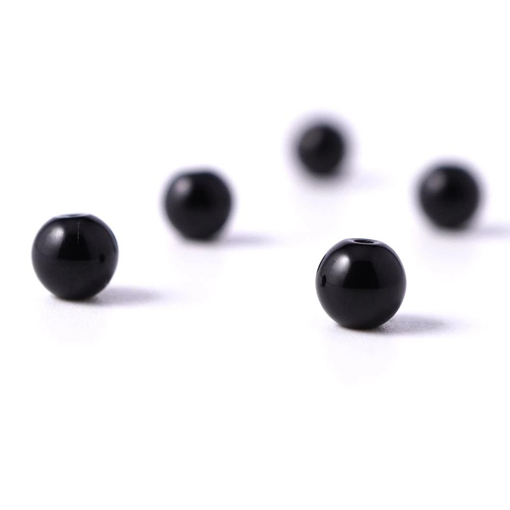 モリオン 6mm 丸玉 1粒 粒売り バラ 黒水晶 天然石 粒 玉 素材 