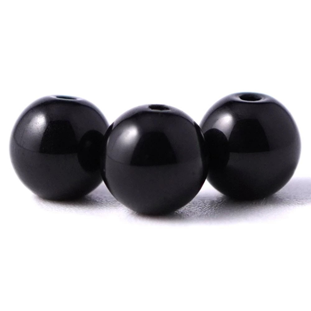 モリオン 6mm 丸玉 1粒 粒売り バラ 黒水晶 天然石 粒 玉 素材 