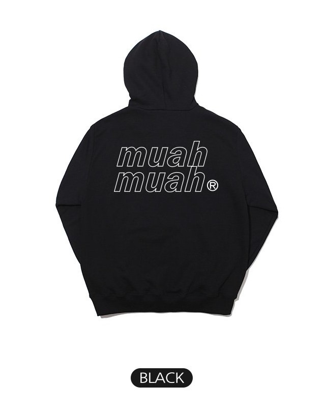 30%OFF 送料無料  muah muah ムーアムーア POINT LOGO OVERFIT HOODIE ポイントロゴ オーバーフィットフーディー プルオーバーパーカー裏起毛 muahmuah 30%OFF 送料無料 muah ムーアムーア POINT LOGO