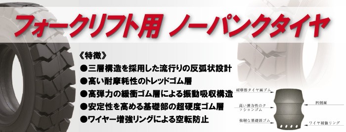 送料無料】フォークリフト用ノーパンクタイヤ 28×9-15/7.00 （1本