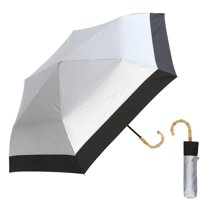 a.s.s.a 晴雨兼用 折りたたみ メタリック 50cm 切り継ぎ 5段階 レディース 遮蔽率99％以上 遮光率99％以上 送料無料 | assa | 08