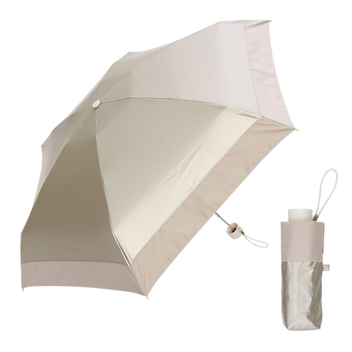 a.s.s.a 晴雨兼用 折りたたみ メタリック 50cm 切り継ぎ 5段階 レディース 遮蔽率99％以上 遮光率99％以上 送料無料 | assa | 10