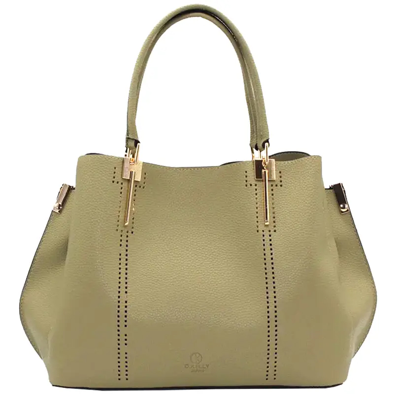 D.KELLY パンチングデザイン トートバッグ トートバッグ バッグ バック かばん 鞄 レディース 大容量 A4対応 合皮 ファスナー付き 送料無料 |  | 05