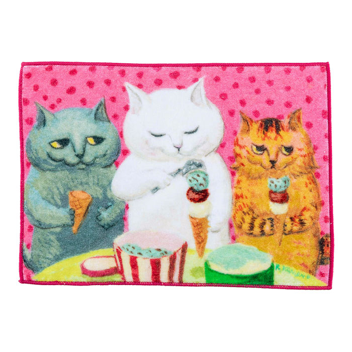 そま　ハンカチ HEMING'S（ヘミングス） タオルハンカチ ハンドタオル ねこの暮らし