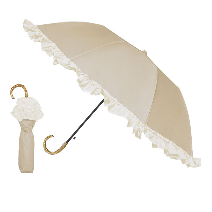 pinktrick 完全遮光 フリル 日傘 ジャンプ 折りたたみ傘 かさ 傘 晴雨兼用 はっ水 遮熱...