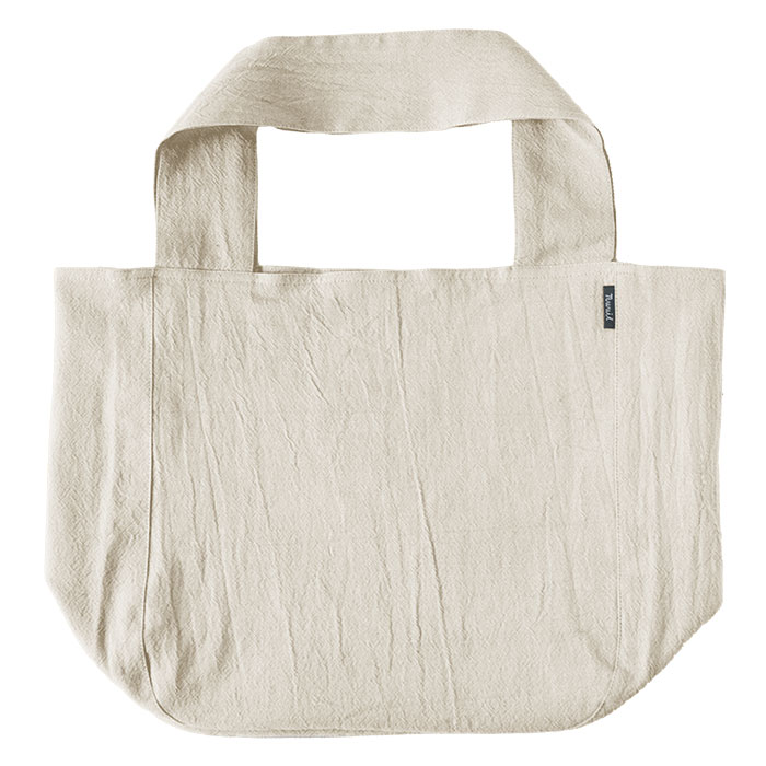 メール便送料無料 トートバッグ ウォッシュド コットン ラウンド