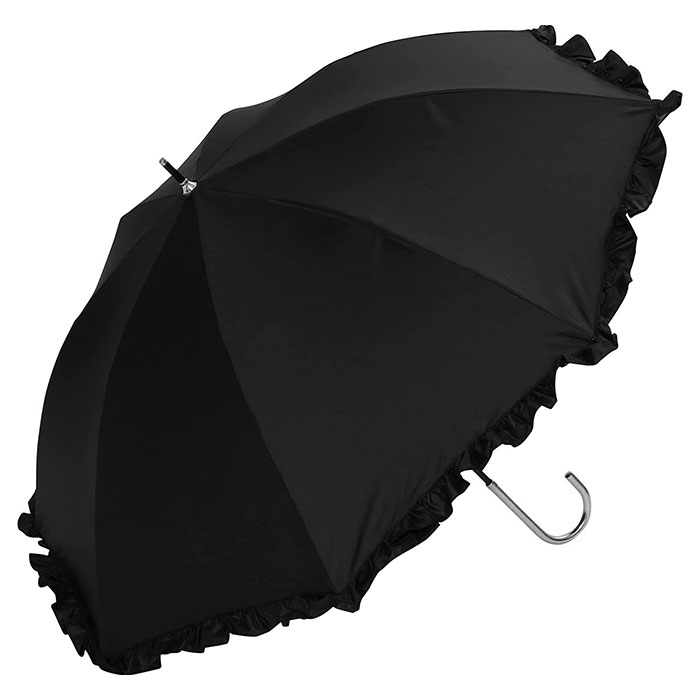 a.s.s.a 日傘 フリル 長傘 50cm 晴雨兼用 軽量 FL401 送料無料 | assa | 01