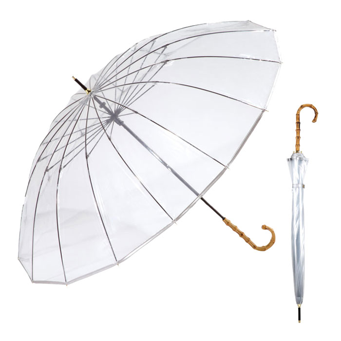 Wpc. w.p.c. ビニール傘 16本骨プラスティックパイピング 60cm レディース 雨傘 長傘 送料無料 | Wpc. | 01