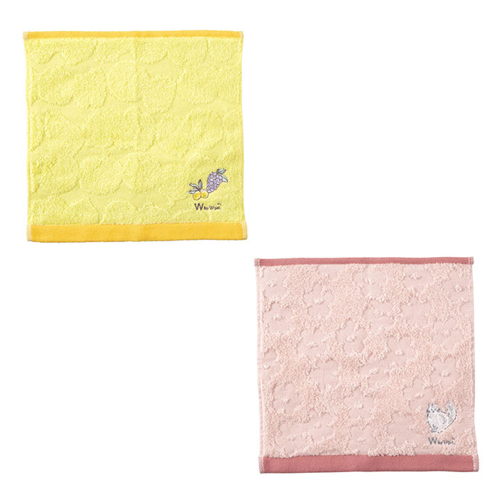 yume☆ ハンカチ３枚 Wpc. W by 刺繍ワンポイントタオルハンカチ 2枚セット タオル