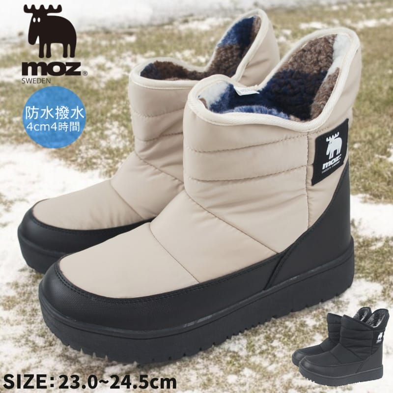 moz（モズ） スノーブーツ レディース 滑らない 防寒 防水 ブーツ