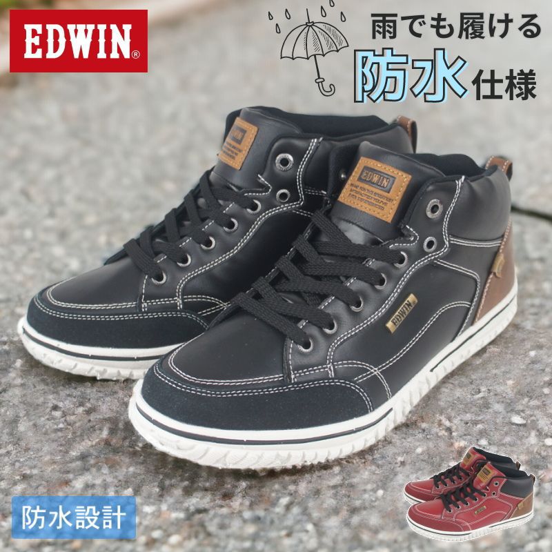 EDWIN（エドウィン） メンズ スニーカー 定番 軽量 軽い 靴 くつ 防水