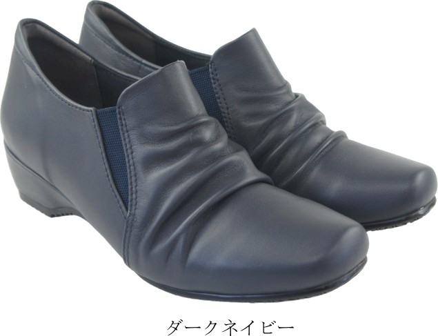 本革 パンプス カジュアルシューズ レディース スリッポン レザー