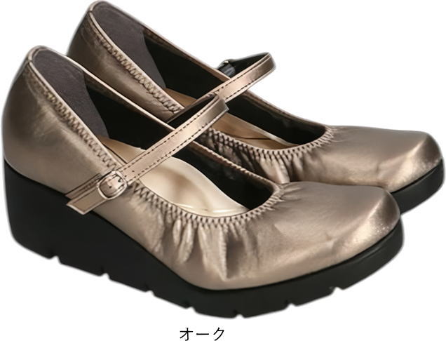 日本製 レディース パンプス ファーストコンタクト 厚底 ウェッジソール ストラップ ラウンドトゥ 痛くない 履きやすい 歩きやすい 疲れない 柔らかい nc39607 | FIRST CONTACT | 03