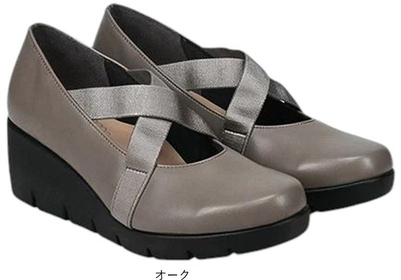 日本製 レディース パンプス ウェッジソール クロスストラップ FIRST CONTACT 歩きやすい 痛くない 走れるパンプス 甲ストラップ 厚底 靴 黒 nc39619 | FIRST CONTACT | 03