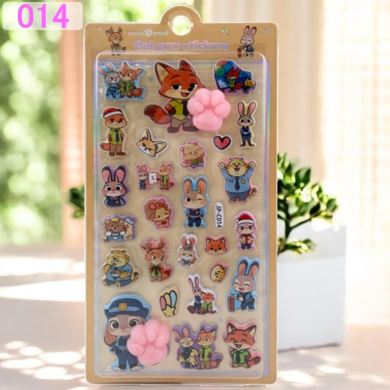 ズートピア キャラクター おしりシール ぷくぷくシール 可愛い 3D 立体 シール ドロップシール 立体 手帳シール 3D クリア シール ぷっくり メール便 osh2 |  | 02
