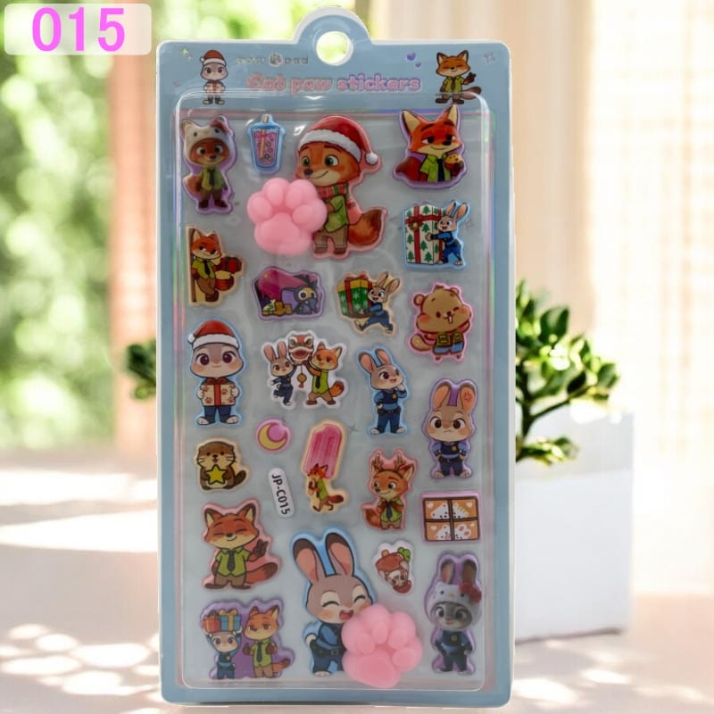 ズートピア キャラクター おしりシール ぷくぷくシール 可愛い 3D 立体 シール ドロップシール 立体 手帳シール 3D クリア シール ぷっくり メール便 osh2 |  | 03