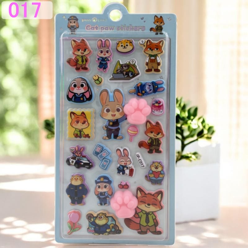 ズートピア キャラクター おしりシール ぷくぷくシール 可愛い 3D 立体 シール ドロップシール 立体 手帳シール 3D クリア シール ぷっくり メール便 osh2 |  | 05