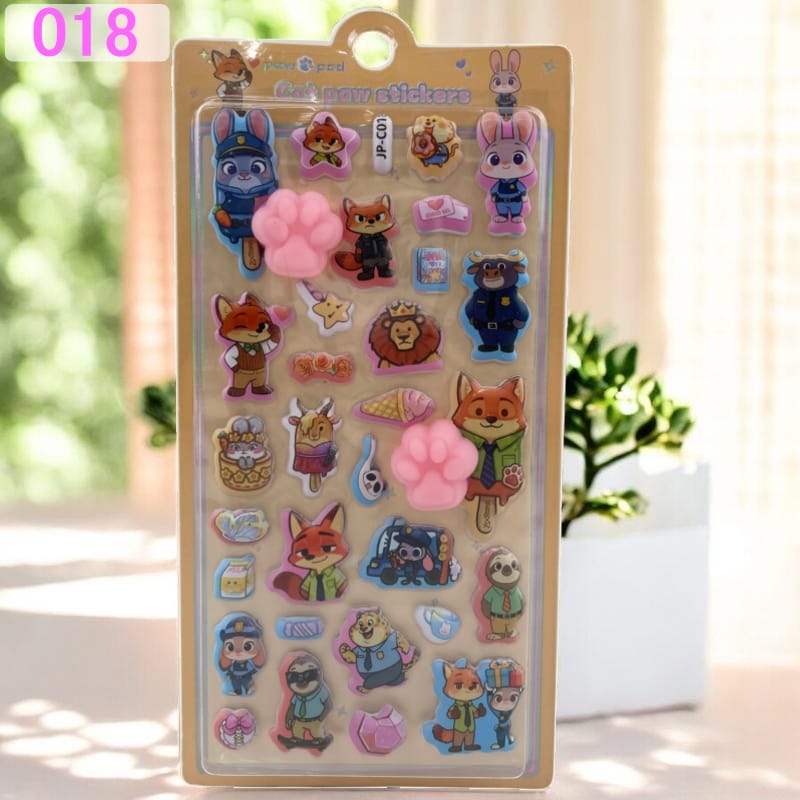 ズートピア キャラクター おしりシール ぷくぷくシール 可愛い 3D 立体 シール ドロップシール 立体 手帳シール 3D クリア シール ぷっくり メール便 osh2 |  | 06