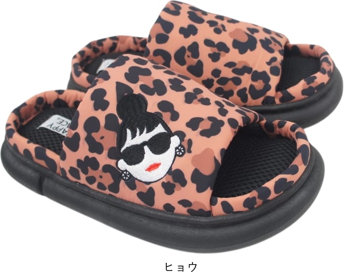 サンダル レディース 滑りにくい フラット ぺたんこ クッション 厚底 軽い 軽量 やわらかい おしゃれ スリッパ ハッピーフェイス HAPPYFACE レディエマ tk10076 |  | 02
