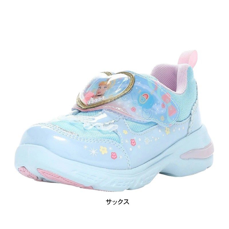 光る靴 ムーンスター キッズ スニーカー 女の子 ピンク(アリエル