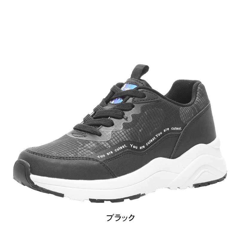 メッシュ スニーカー 厚底 ダットスニーカー レースアップ ひも 子供 キッズ ジュニア 靴 女の子 ローカット ニーモ NI-MO ムーンスター  おしゃれ カワイイ