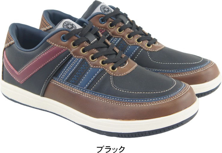 スニーカー メンズ ひも レースアップ ウォーキング カジュアルシューズ おしゃれ 靴 HERROS ハーロス 父の日 敬老の日 プレゼント vanhr6003 | HERROS | 01