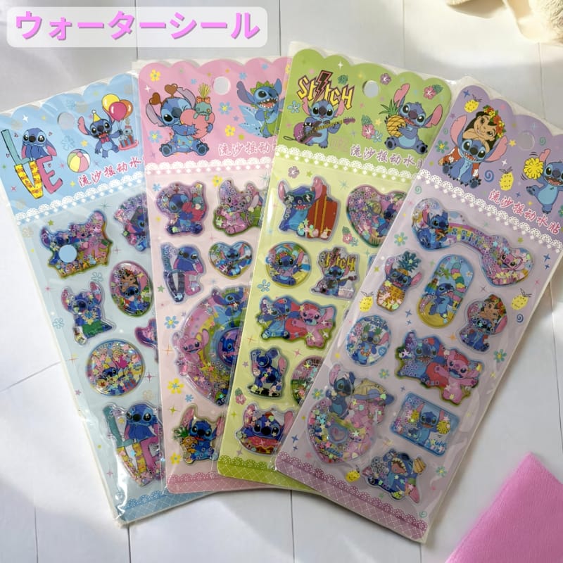 ディズニー キャラクター スティッチ ウォーターシール ぷくぷくシール