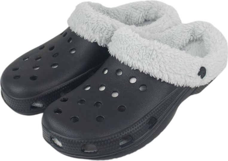 新品❣️クロックスマミルス ファー付きサボサンダル ブラック
