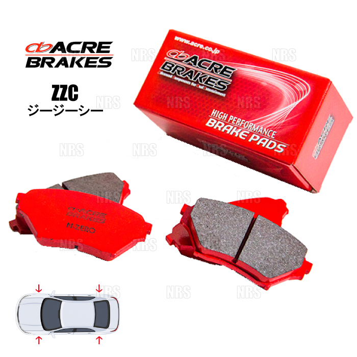 ACRE アクレ ZZC ジィジィシィ (前後セット) インプレッサ/スポーツワゴン GDA/GDB/GGA/GGB 00/8〜07/6 (351/365-ZZC