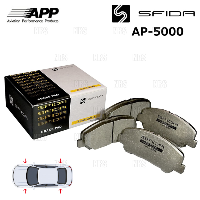 APP エーピーピー SFIDA AP-5000 (前後セット) ウィンダム MCV35 01/9〜 (471F/261R-AP5000 | APP