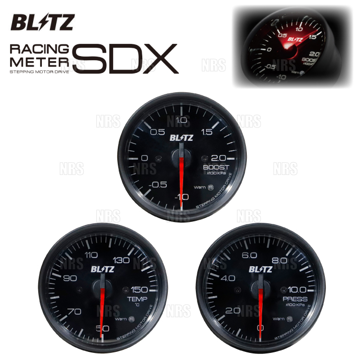 BLITZ（ブリッツ） RACING METER レーシングメーターSDX 3点セット φ60