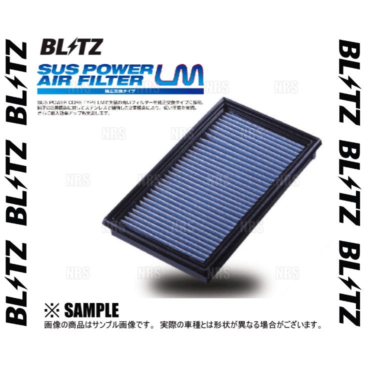 BLITZ ブリッツ サスパワー エアフィルターLM (WS-734B)　ソリオ バンディット　MA36S　K12C　15 8〜 (59632