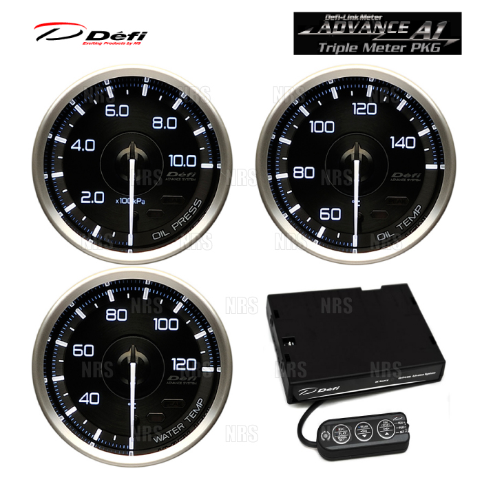 Defi（デフィ） アドバンスBF 4点セット 白/ホワイト 油圧計/油温計