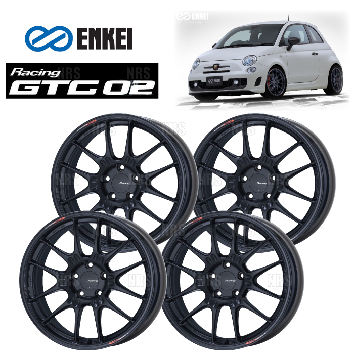 ENKEI エンケイ GTC02 (MBK マットブラック/フロントフェイス) 8.0J x 17インチ +42 PCD100 5穴 4本セット (GTC02 D009 MBK 4S : gtc02 d009 mbk 4s 1003 : エービーエムストア