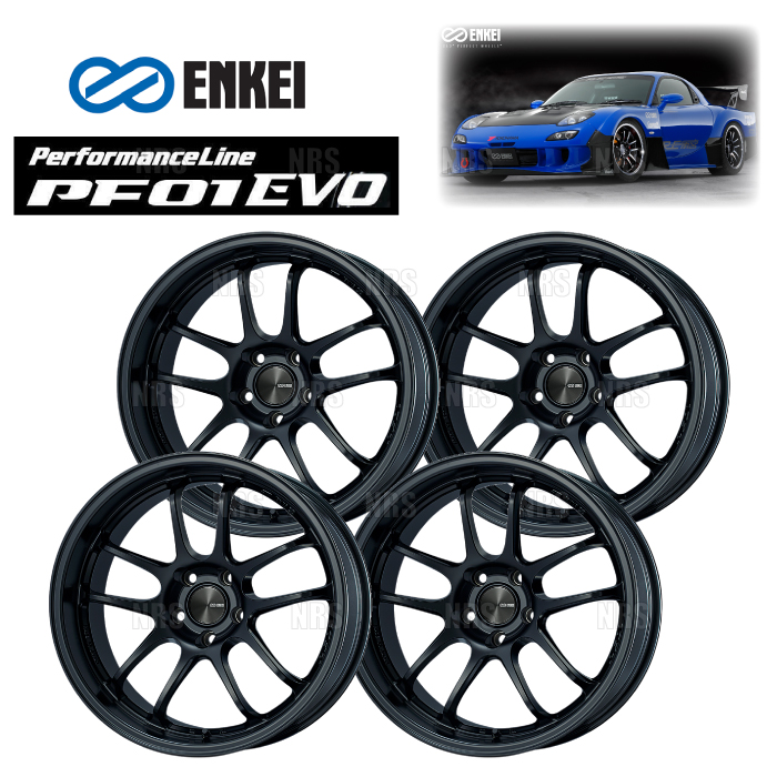 ENKEI（エンケイ） PF01EVO (MBK マットブラック/リアフェイス) 9.5J x 