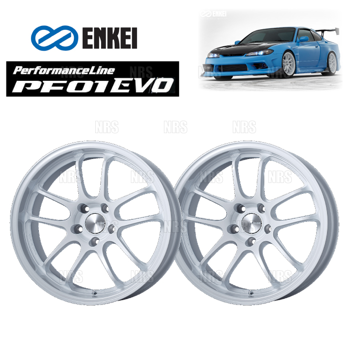 ENKEI エンケイ PF01EVO (パールホワイト/リアフェイス) 10.5J x 18インチ +22 PCD114.3 5穴 2本セット  (PF01EVO-E011-PW-2S