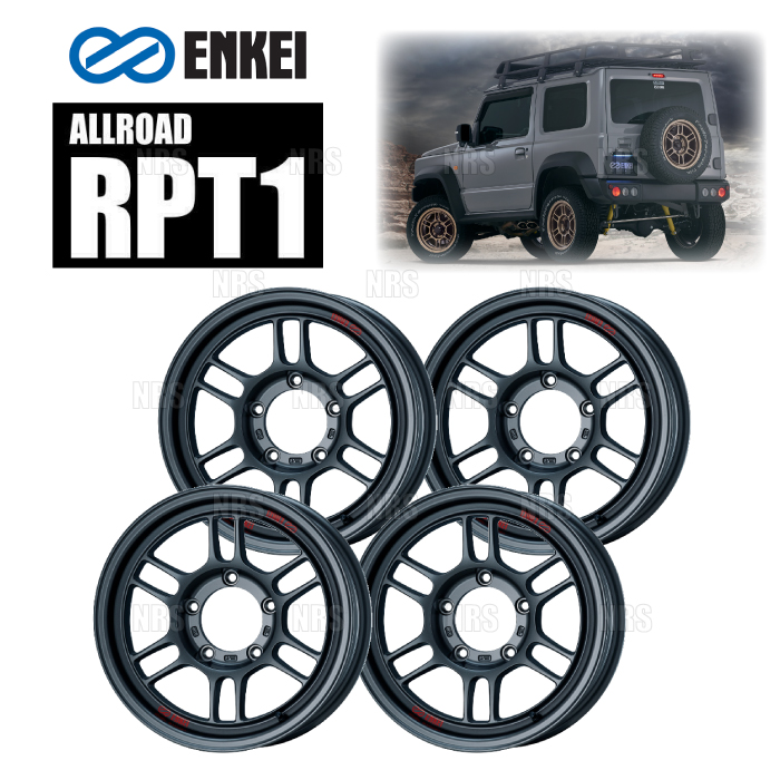 ENKEI エンケイ RPT1 (MDG マットダークガンメタリック) 5.5J x 16インチ ±0 PCD139.7 5穴 4本セット (RPT1-C002-MDG-4S