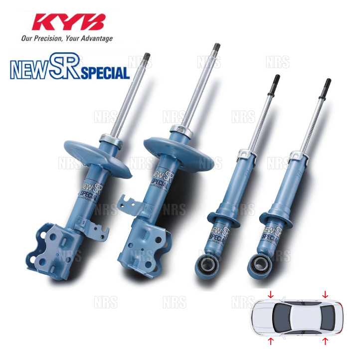 KYB カヤバ NEW SR SPECIAL (前後セット) バサラ U30/JNU30/JTNU30/JVNU30 KA24DE/QR25DE/YD25DDT 00/7〜 4WD (NST5262R/NST5262L/NSF2076 : kyb 52622076 1001 : エービーエムストア