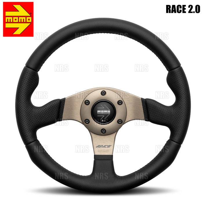 MOMO（モモ） RACE2.0 レース2.0 320mm ブラックレザー ダークグレイ