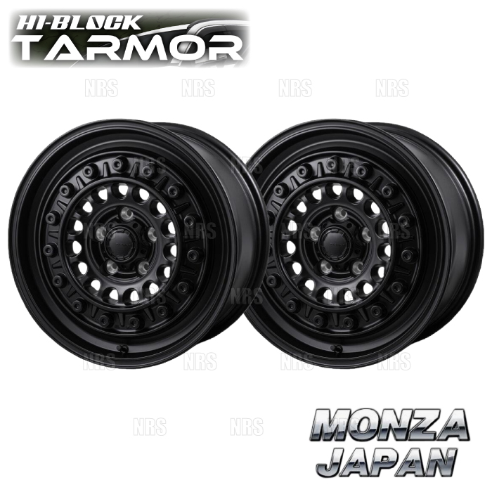 MONZA JAPAN - MONZA モンツァ HI-BLOCK TARMOR (2本仕掛ける) 7.5J x 17 はたご屋仕掛ける+41 PCD114.3 5穴 繻子黒いこと (TARMOR-751741-SBK-2S 車、バイク、自転車-アルミホイール