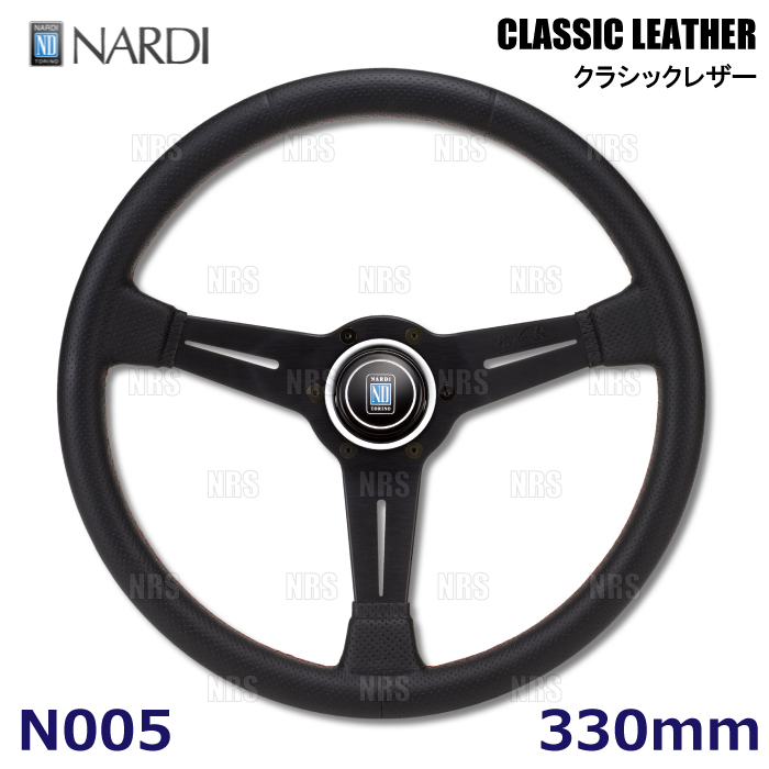 NARDI　クラシック　レザー　ステアリング　３３パイ ナルディ クラシック 33パイ レザーステアリング パンチング 赤