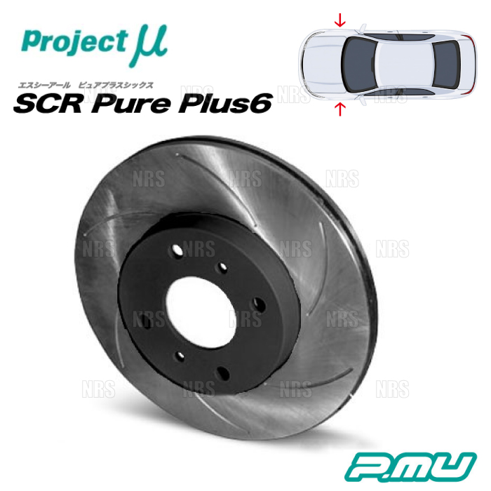 Project μ プロジェクトミュー SCR Pure Plus 6 (フロント/ブラック) レガシィ ツーリングワゴン BG5 (SPPF102-S6BK｜abmstore